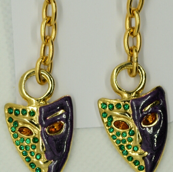 Mardi Gras Earrings - Picture 2 of 5